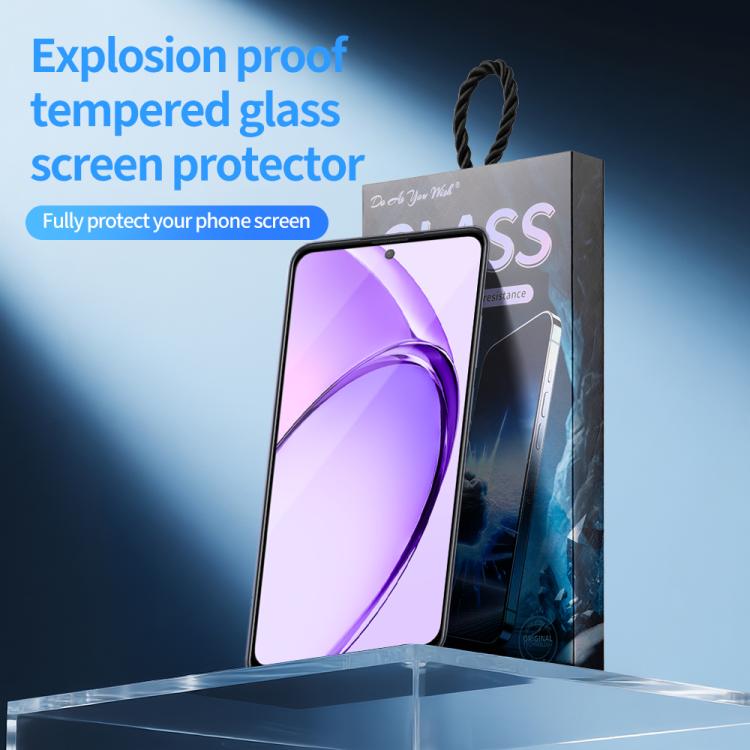 For OPPO A3 4G 5pcs / Pack Do As You Wish Silk Screen Printed HD Tempered Glass Film - Black