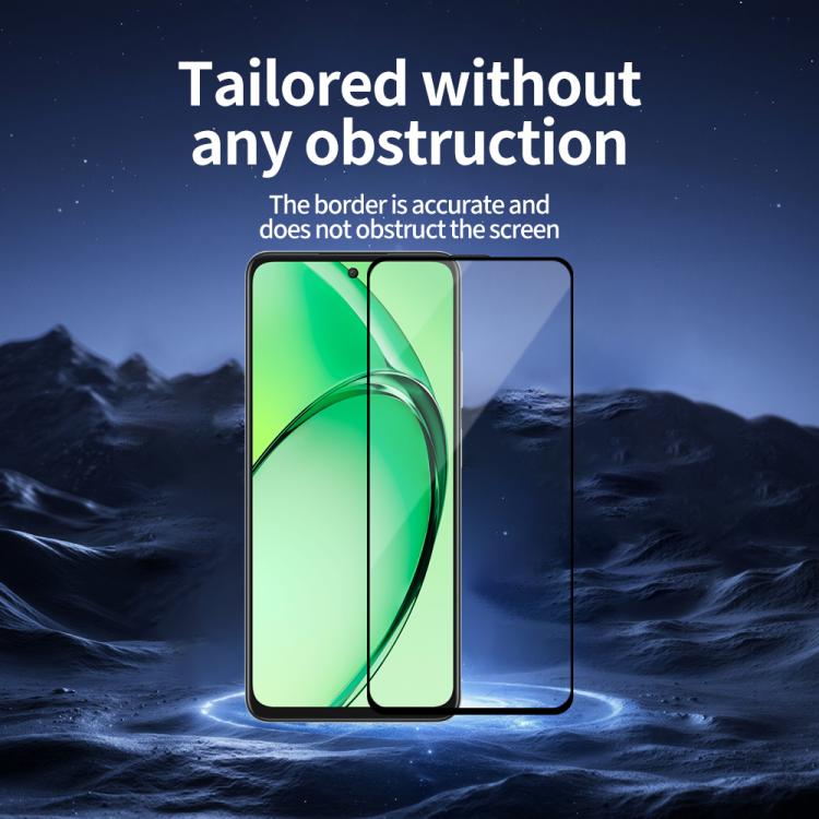 For OPPO K12x 5pcs / Pack Do As You Wish Silk Screen Printed HD Tempered Glass Film - Black