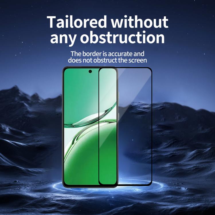 For OPPO Reno12 F 4G 5pcs / Pack Do As You Wish Silk Screen Printed HD Tempered Glass Film - Black
