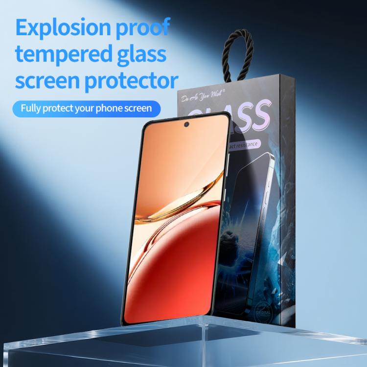 For OPPO Reno12 F 5G 5pcs / Pack Do As You Wish Silk Screen Printed HD Tempered Glass Film - Black