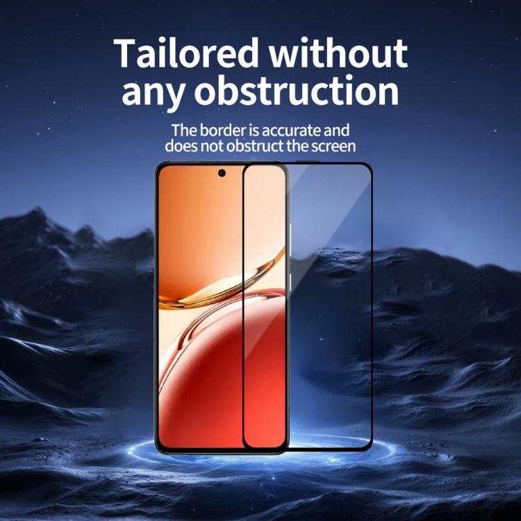 For OPPO Reno12 F 5G 5pcs / Pack Do As You Wish Silk Screen Printed HD Tempered Glass Film - Black