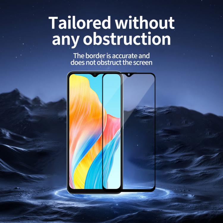 For OPPO A18 5pcs / Pack Do As You Wish Silk Screen Printed HD Tempered Glass Film - Black