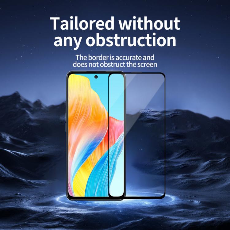 For OPPO A58 4G 5pcs / Pack Do As You Wish Silk Screen Printed HD Tempered Glass Film - Black