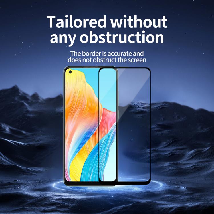 For OPPO A78 4G 5pcs / Pack Do As You Wish Silk Screen Printed HD Tempered Glass Film - Black