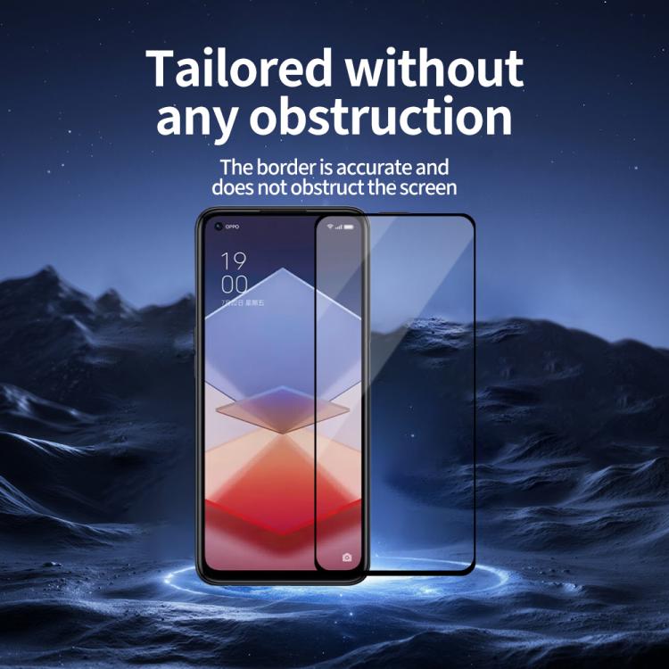 For OPPO K10 Energy 5pcs / Pack Do As You Wish Silk Screen Printed HD Tempered Glass Film - Black