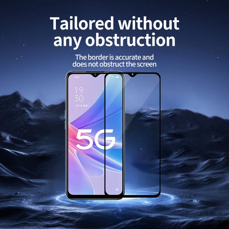 For OPPO A97 5pcs / Pack Do As You Wish Silk Screen Printed HD Tempered Glass Film - Black