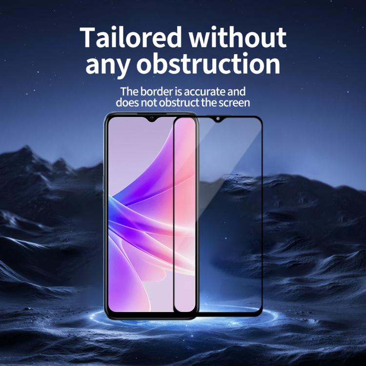 For OPPO A77 5G 5pcs / Pack Do As You Wish Silk Screen Printed HD Tempered Glass Film - Black