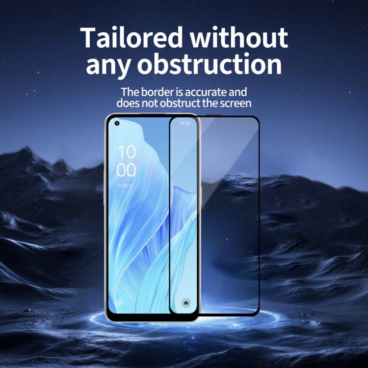 For OPPO Reno7 5pcs / Pack Do As You Wish Silk Screen Printed HD Tempered Glass Film - Black