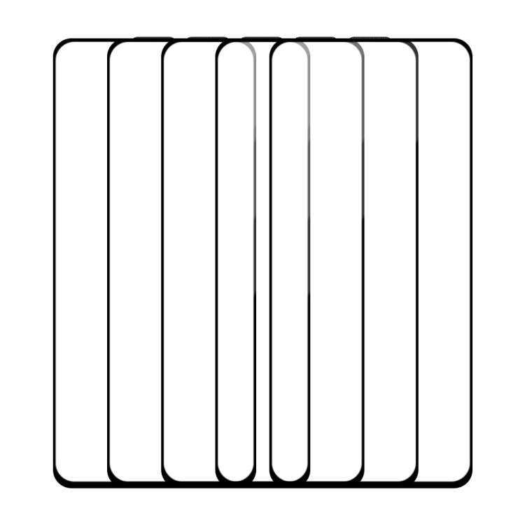 For OPPO Reno7 Z 5G 5pcs / Pack Do As You Wish Silk Screen Printed HD Tempered Glass Film - Black