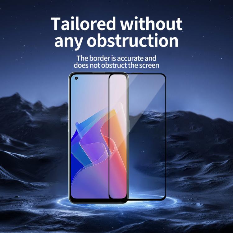 For OPPO Reno7 Z 5G 5pcs / Pack Do As You Wish Silk Screen Printed HD Tempered Glass Film - Black
