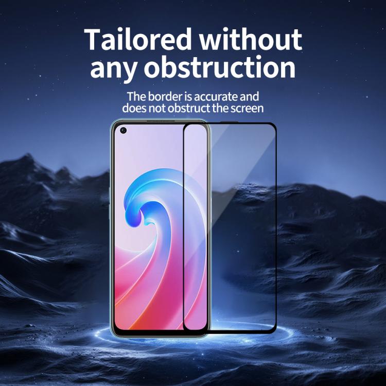 For OPPO A96 5pcs / Pack Do As You Wish Silk Screen Printed HD Tempered Glass Film - Black