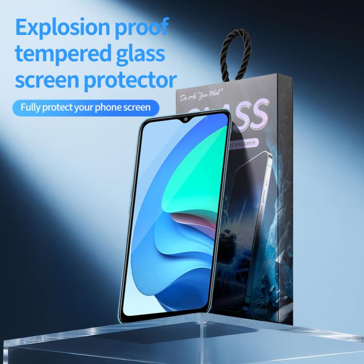 For OPPO A56 5G 5pcs / Pack Do As You Wish Silk Screen Printed HD Tempered Glass Film - Black