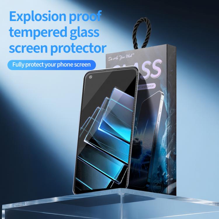 For OPPO K9x 5pcs / Pack Do As You Wish Silk Screen Printed HD Tempered Glass Film - Black