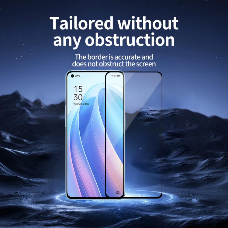 For OPPO Reno7 Pro 5G 5pcs / Pack Do As You Wish Silk Screen Printed HD Tempered Glass Film - Black