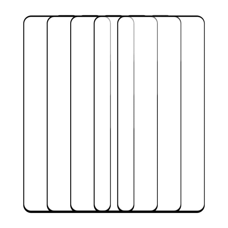 For OPPO Reno6 4G 5pcs / Pack Do As You Wish Silk Screen Printed HD Tempered Glass Film - Black