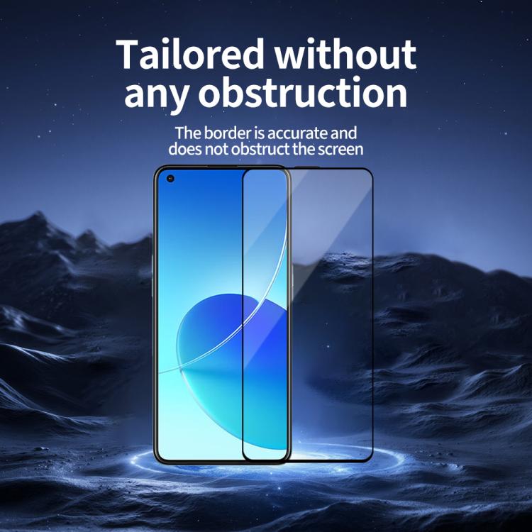 For OPPO Reno6 4G 5pcs / Pack Do As You Wish Silk Screen Printed HD Tempered Glass Film - Black