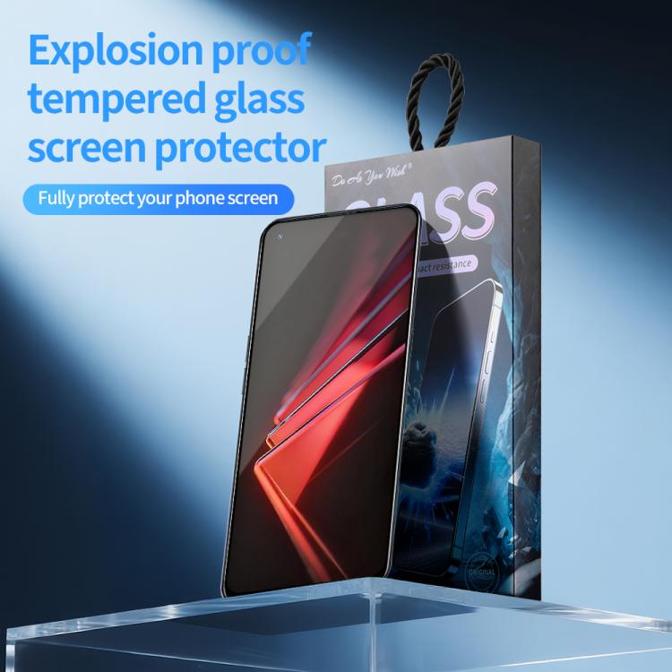 For OPPO K9 5pcs / Pack Do As You Wish Silk Screen Printed HD Tempered Glass Film - Black