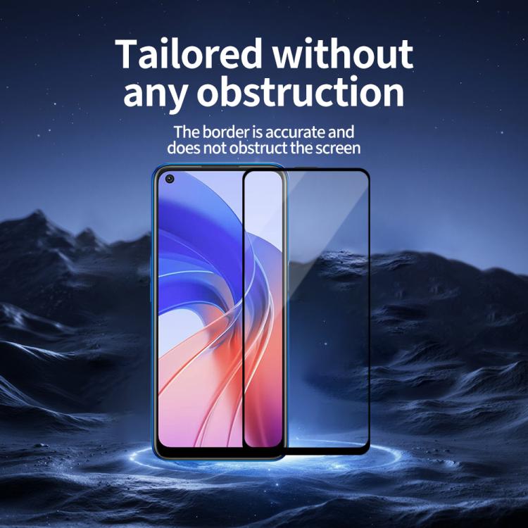 For OPPO A55 4G 5pcs / Pack Do As You Wish Silk Screen Printed HD Tempered Glass Film - Black