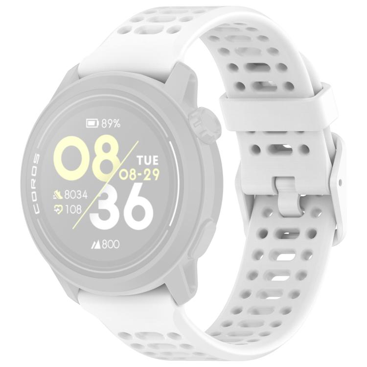 22mm xDfind For COROS Breathable Hole Pure Color Silicone Watch Band