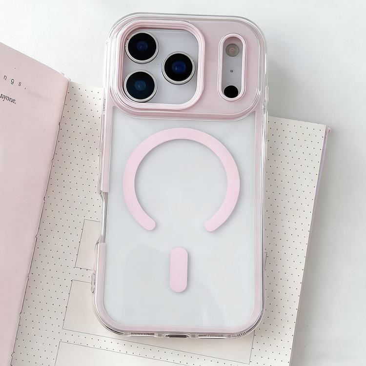 For iPhone 17 Pro Max Large Hole Camera Macaron Transparency MagSafe Phone Case