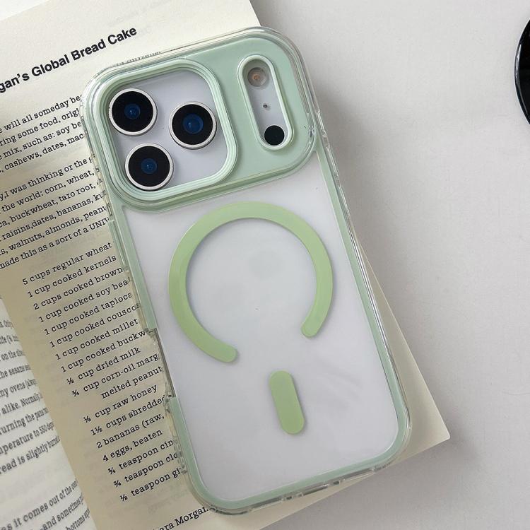 For iPhone 17 Pro Large Hole Camera Macaron Transparency MagSafe Phone Case