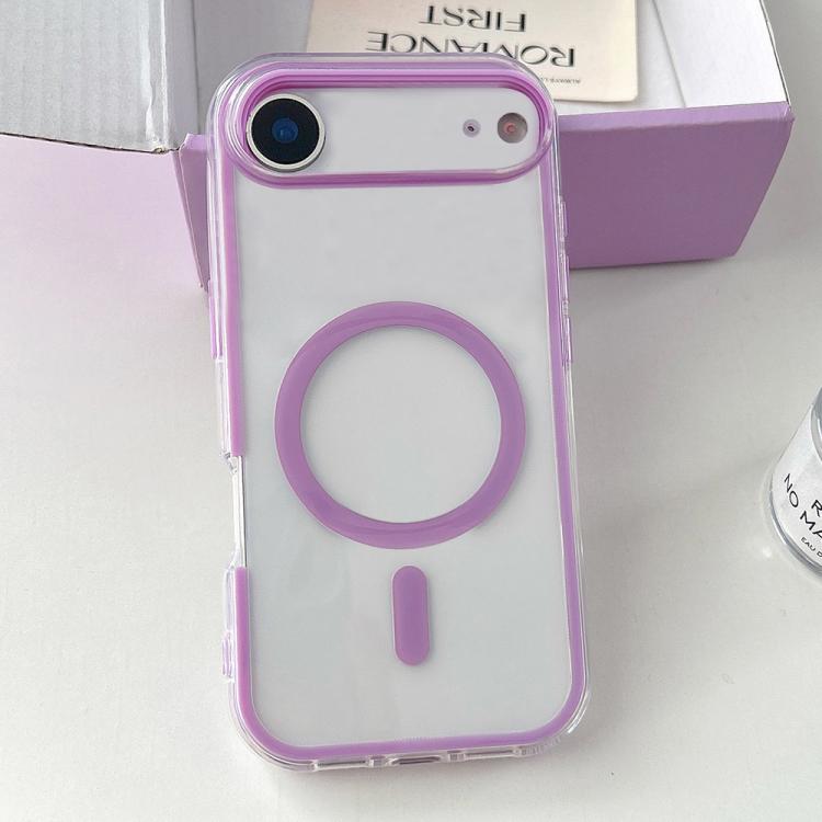For iPhone Air Large Hole Camera Macaron Transparency MagSafe Phone Case