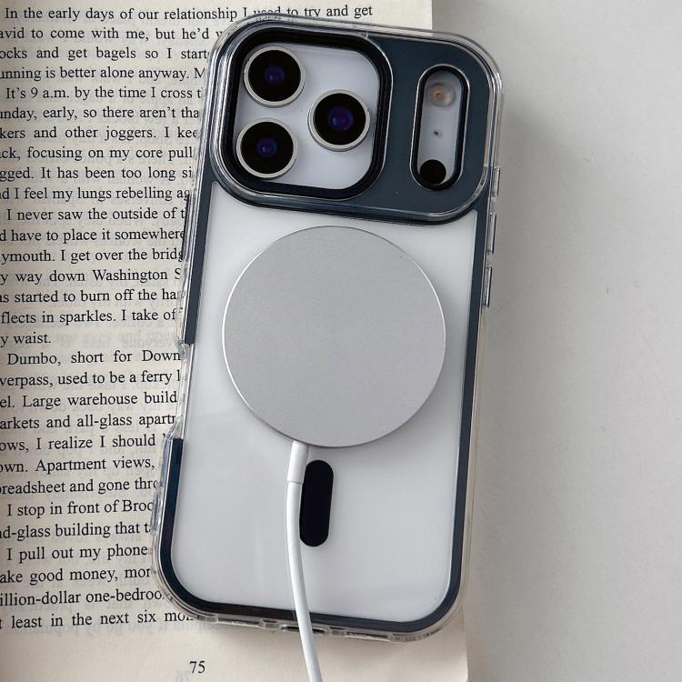 For iPhone 17 Pro Max Large Hole Camera Macaron Transparency MagSafe Phone Case