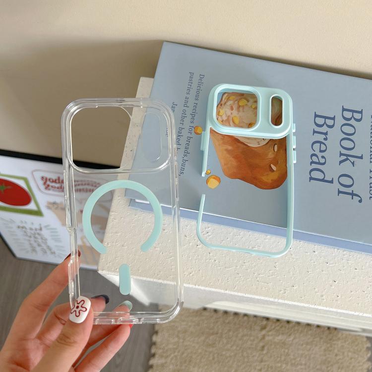For iPhone 11 Pro Max Large Hole Camera Macaron Transparency MagSafe Phone Case