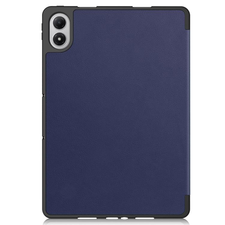 For Xiaomi Redmi Pad 2 Pro Custer TPU Pure Color 3-Fold Holder Smart Leather Tablet Case with Pen Tray