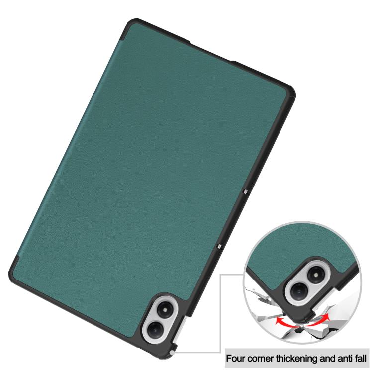 For Xiaomi Redmi Pad 2 Pro Custer Texture 3-Fold Holder Leather Smart Tablet Case