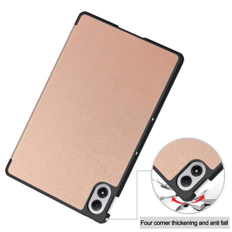 For Xiaomi Redmi Pad 2 Pro Custer Texture 3-Fold Holder Leather Smart Tablet Case