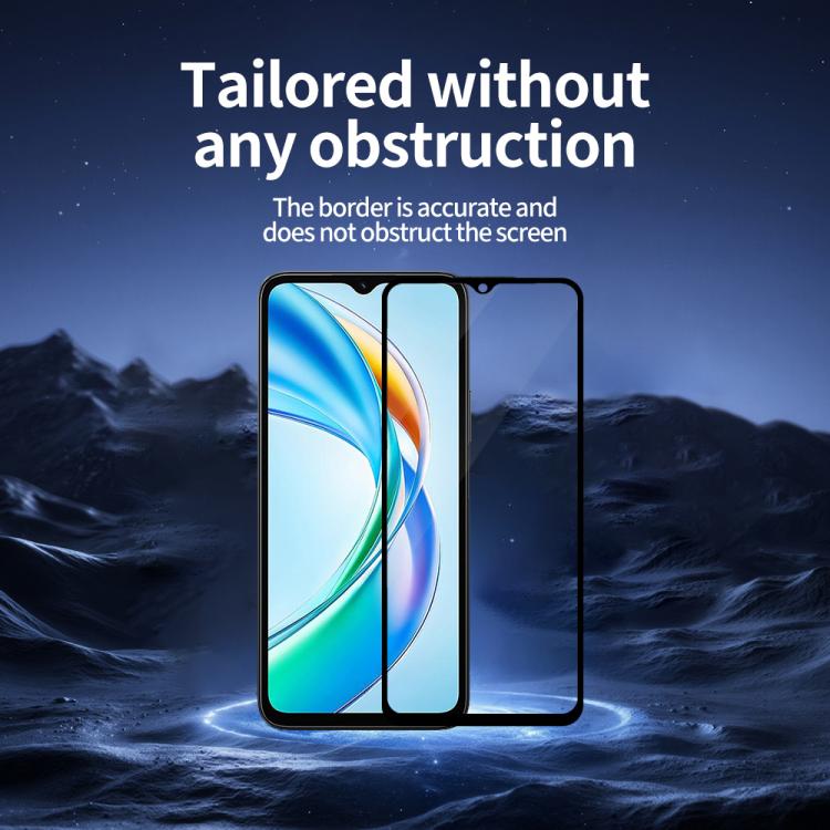 For Honor X5b Plus Do As You Wish Silk Screen Printed HD Tempered Glass Film - Black