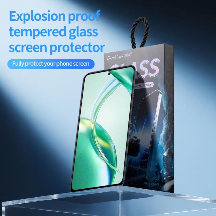 For Honor 200 Smart Do As You Wish Silk Screen Printed HD Tempered Glass Film - Black