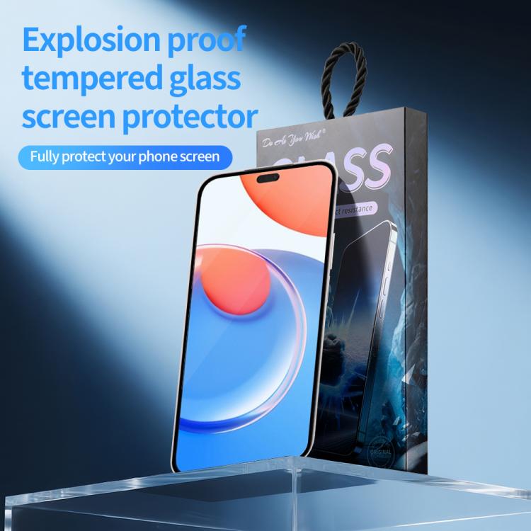 For Honor Play8T Pro Do As You Wish Silk Screen Printed HD Tempered Glass Film - Black