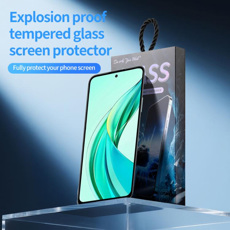 For Honor 90 Smart Do As You Wish Silk Screen Printed HD Tempered Glass Film - Black