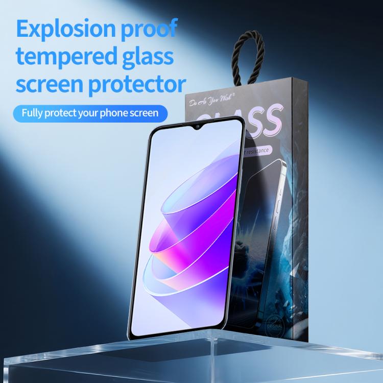 For Honor X6 5G Do As You Wish Silk Screen Printed HD Tempered Glass Film - Black