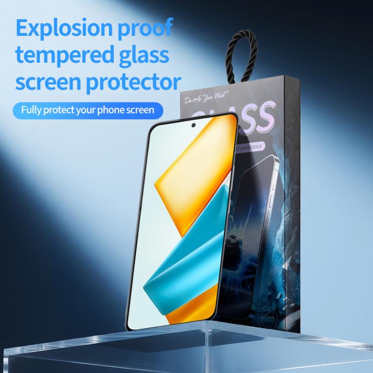For Honor 90 GT Do As You Wish Silk Screen Printed HD Tempered Glass Film - Black