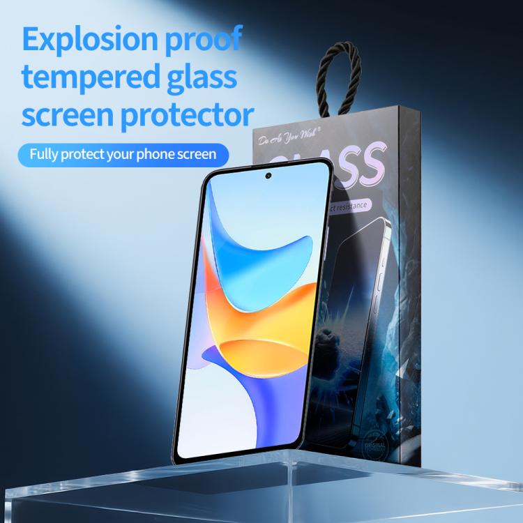 For Honor Play 50 Plus Do As You Wish Silk Screen Printed HD Tempered Glass Film - Black
