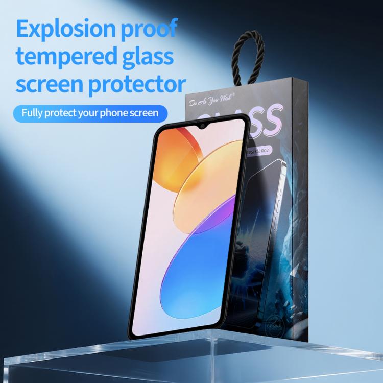 For Honor X5 Do As You Wish Silk Screen Printed HD Tempered Glass Film - Black