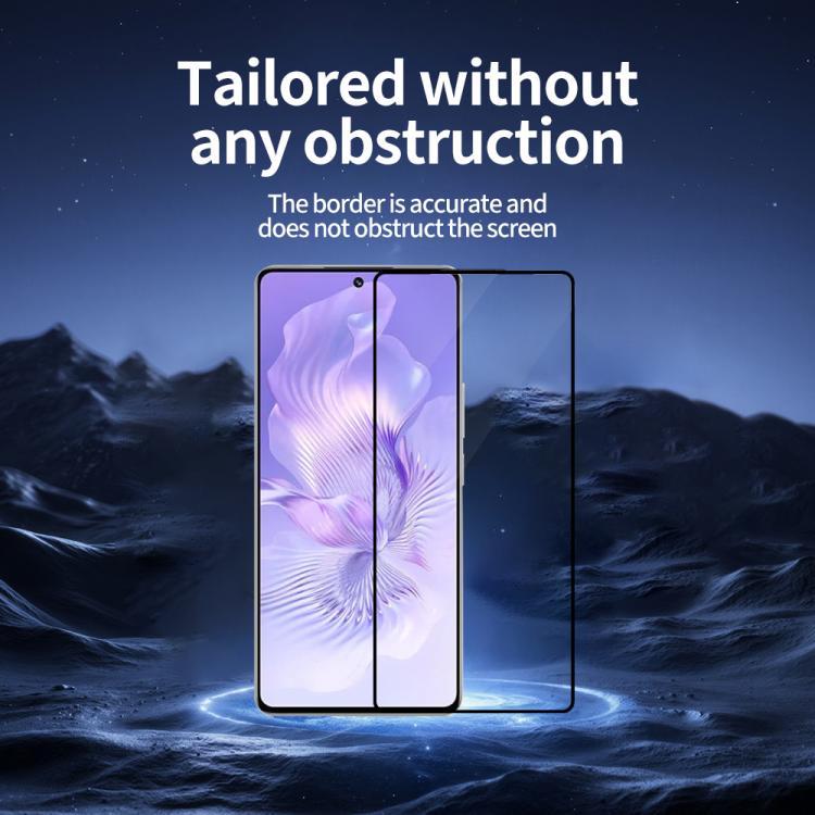 For Honor 80 Pro Flat Do As You Wish Silk Screen Printed HD Tempered Glass Film - Black