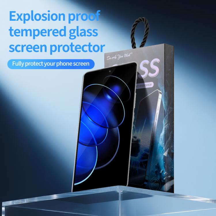 For Honor 80 GT Do As You Wish Silk Screen Printed HD Tempered Glass Film - Black