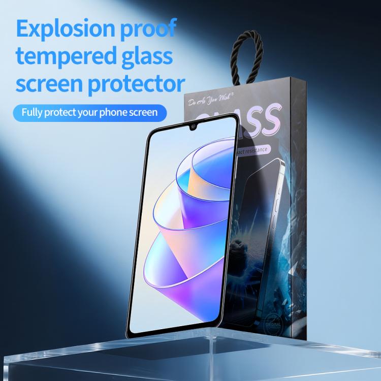 For Honor Play 40 Plus Do As You Wish Silk Screen Printed HD Tempered Glass Film - Black