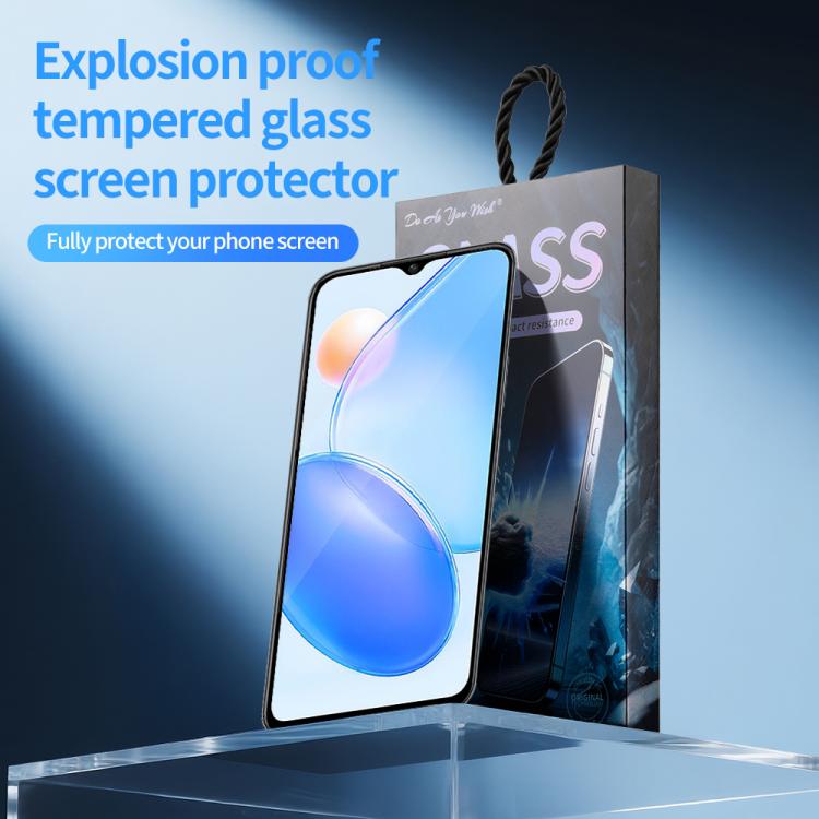 For Honor Play6C Do As You Wish Silk Screen Printed HD Tempered Glass Film - Black