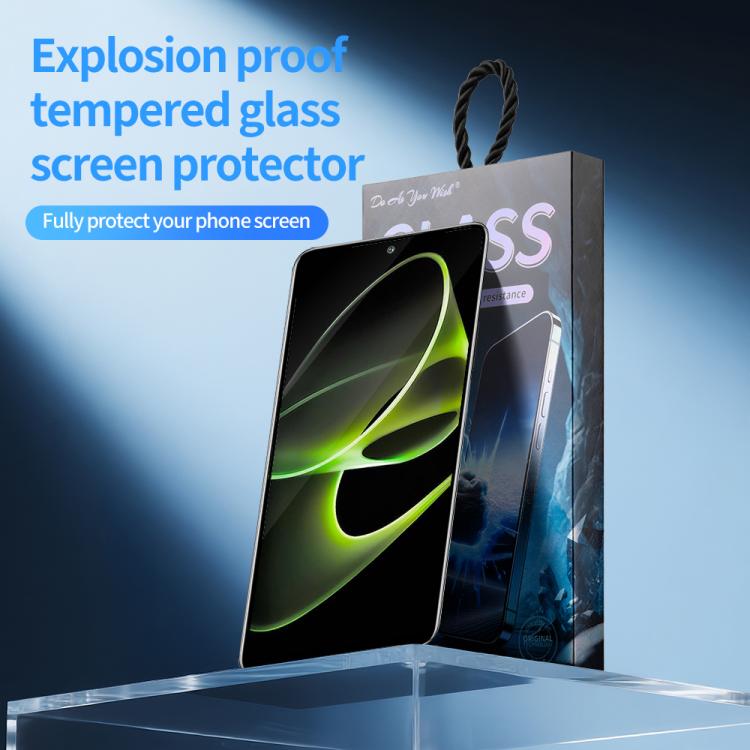 For Honor X40 GT Do As You Wish Silk Screen Printed HD Tempered Glass Film - Black