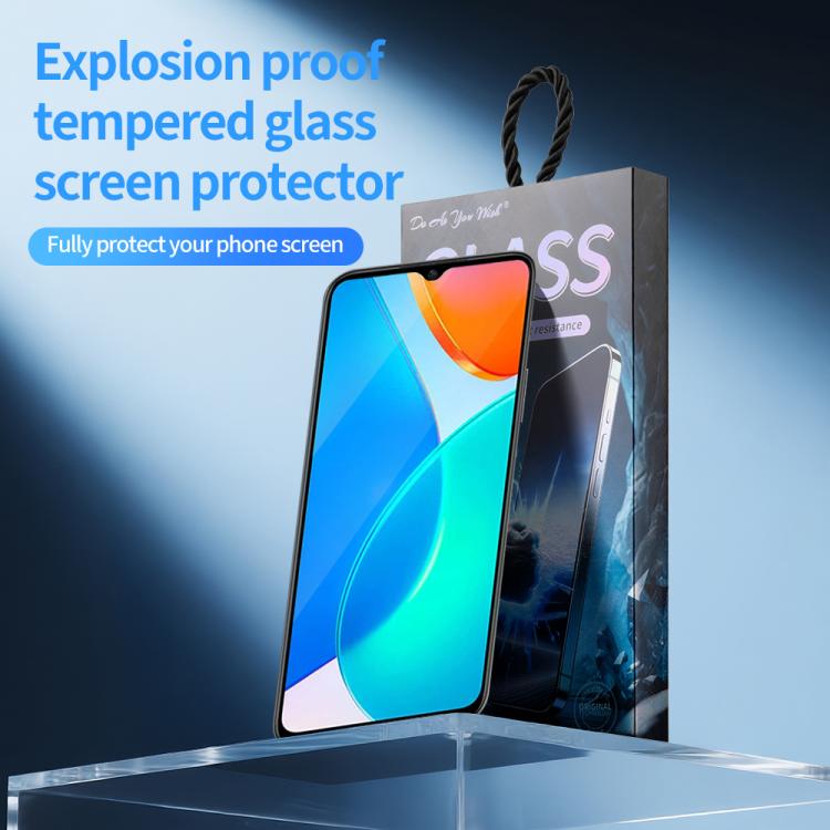 For Honor X6 4G Do As You Wish Silk Screen Printed HD Tempered Glass Film - Black