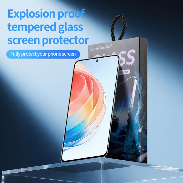For Honor X40i Do As You Wish Silk Screen Printed HD Tempered Glass Film - Black