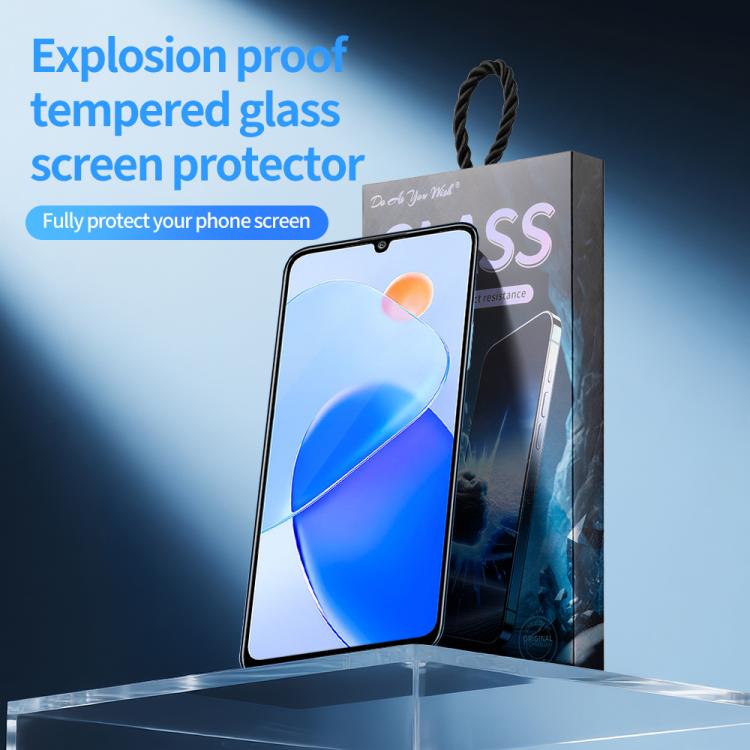 For Honor Play6T Do As You Wish Silk Screen Printed HD Tempered Glass Film - Black