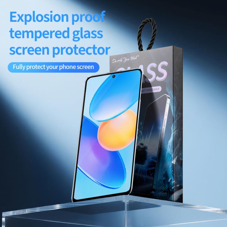 For Honor Play6T Pro Do As You Wish Silk Screen Printed HD Tempered Glass Film - Black