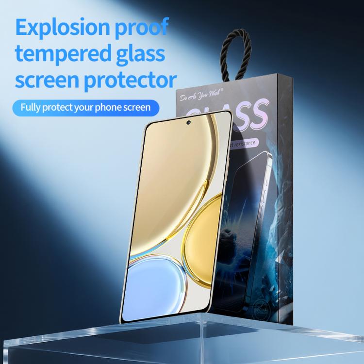 For Honor X30 5G Do As You Wish Silk Screen Printed HD Tempered Glass Film - Black