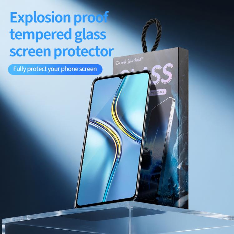 For Honor X30 Max Do As You Wish Silk Screen Printed HD Tempered Glass Film - Black